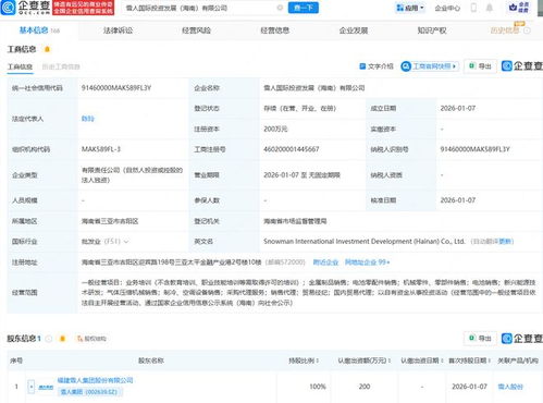 雪人集團布局海南自貿港，成立國際投資發展公司聚焦新興能源技術研發
